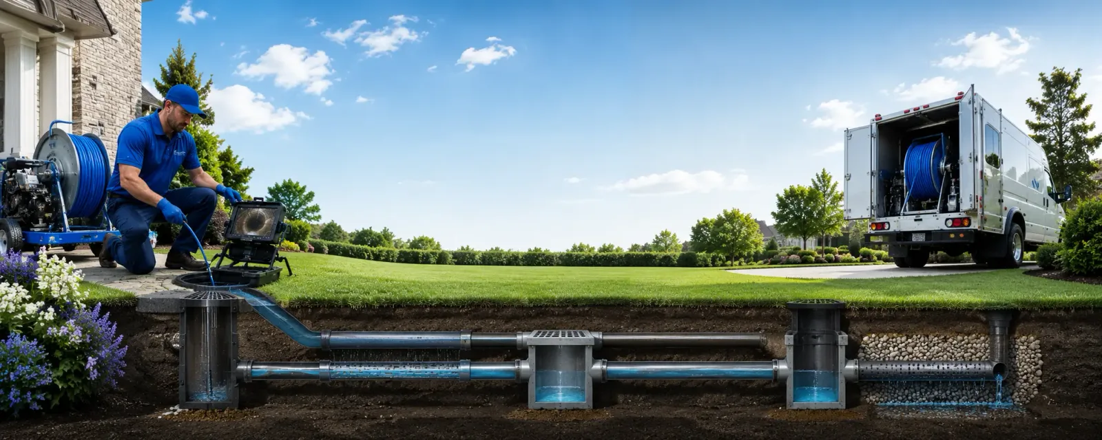 Outdoor drain cleaning information for Broughton, IL